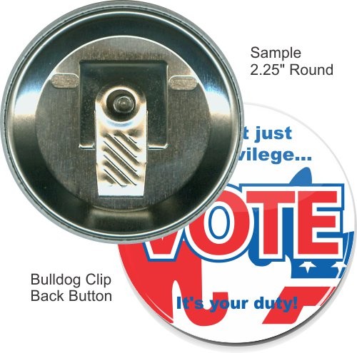 Bulldog Clip 2 1/4 Inch Round Button 2