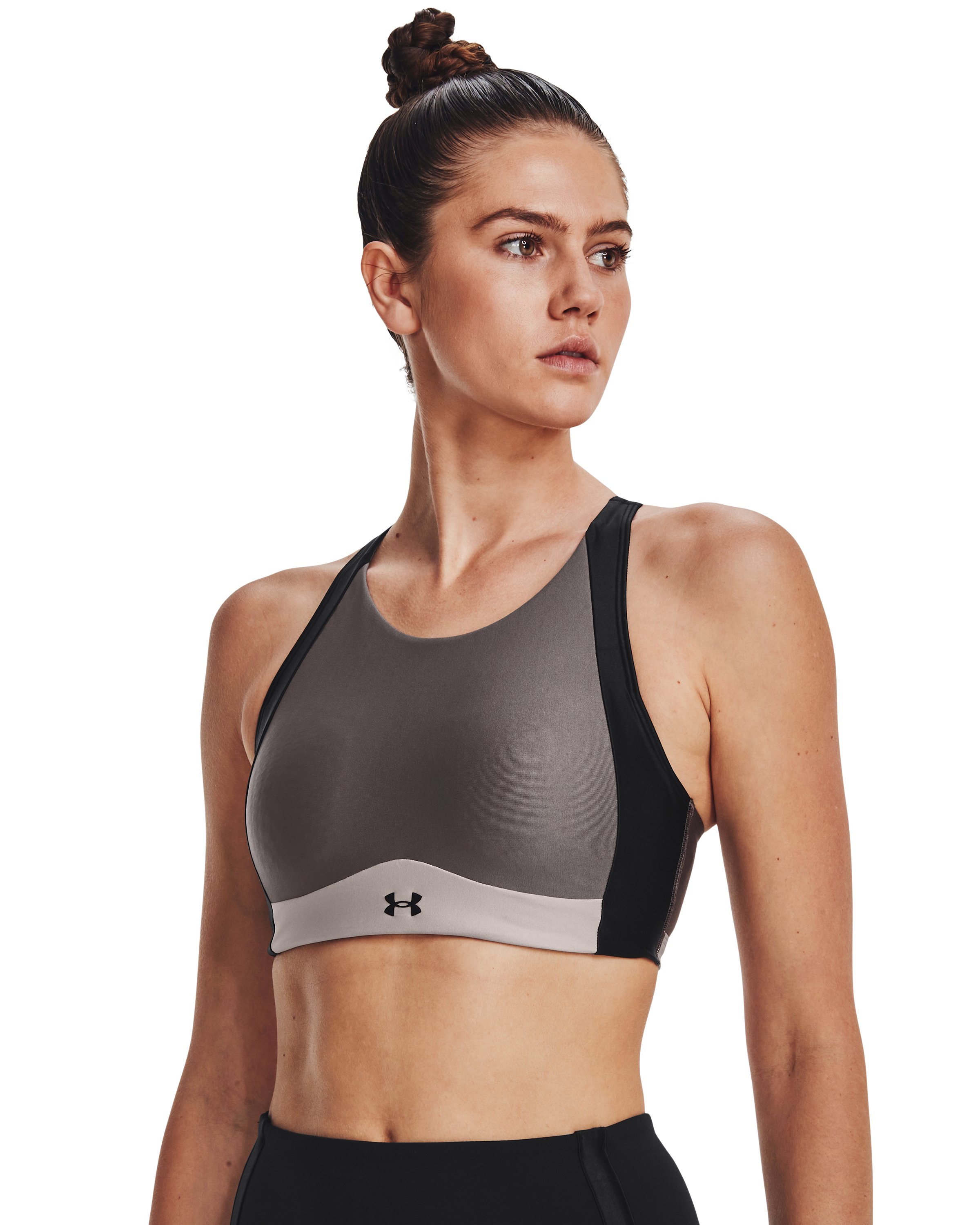 UA Infinity Mid High Neck Shine Women's Sports Bra 5