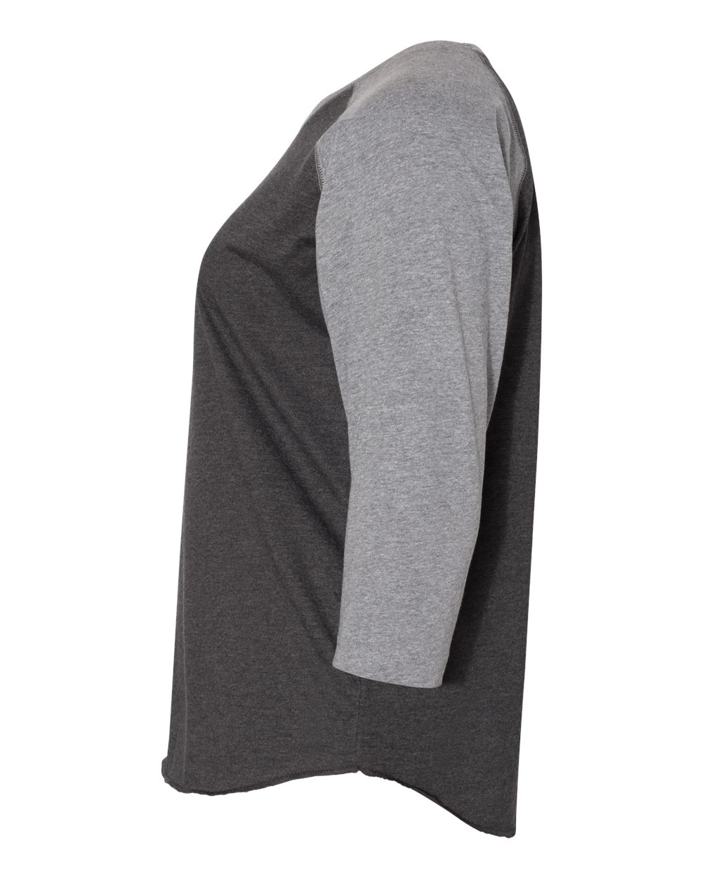 Women's Curvy Collection Baseball Three-Quarter Sleeve Tee - 3830 14