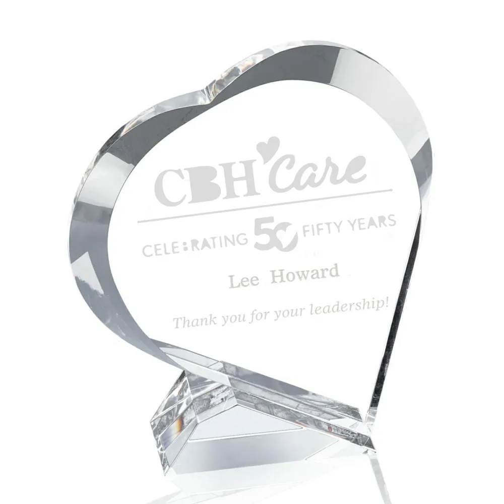 Giving Heart Optic Crystal Award 4