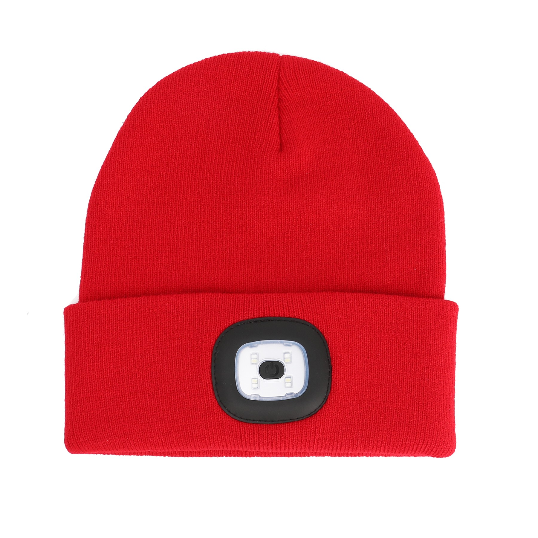 Cuffed Knit Beanie With Led Light 2