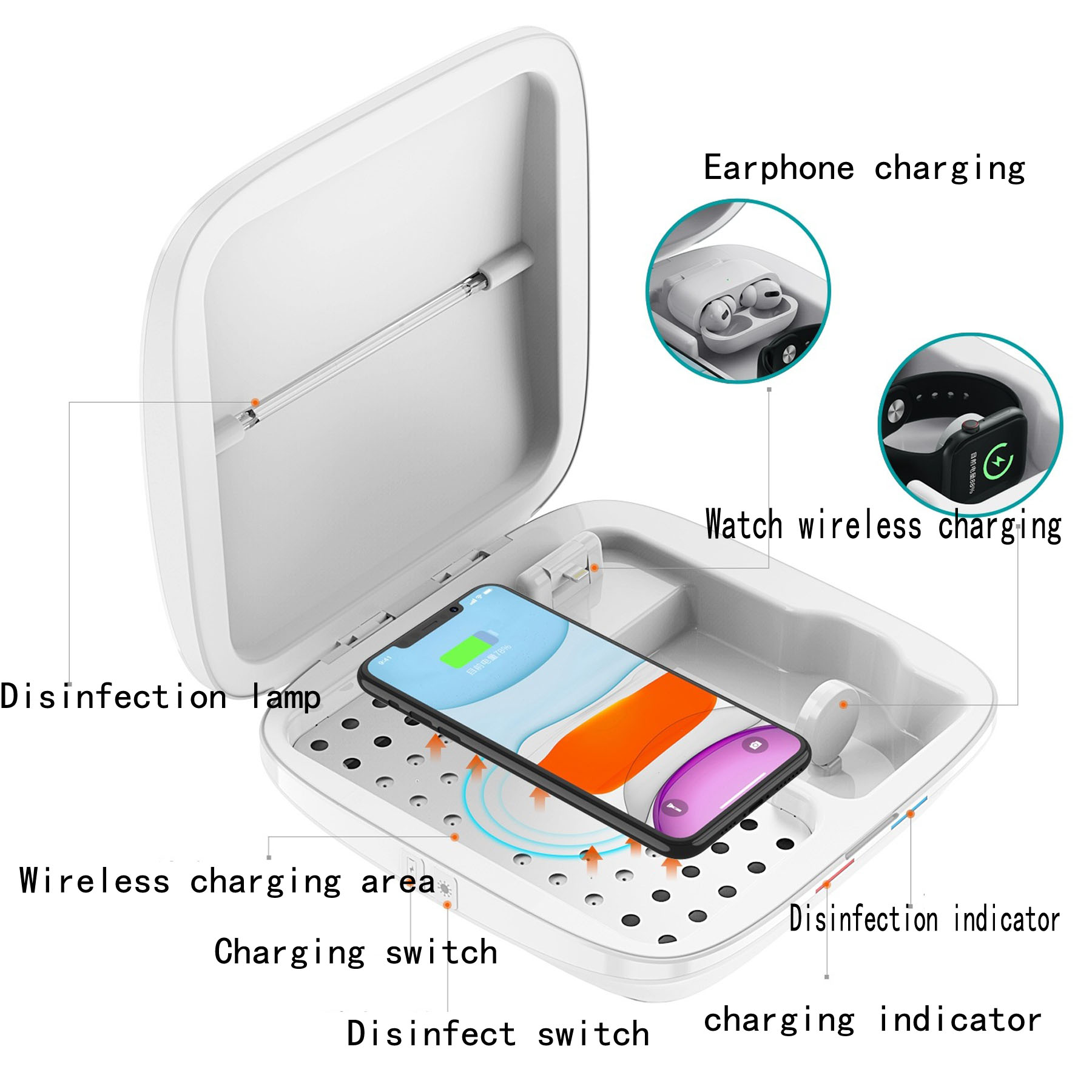 UV Sanitizing Station Wireless Charger 2
