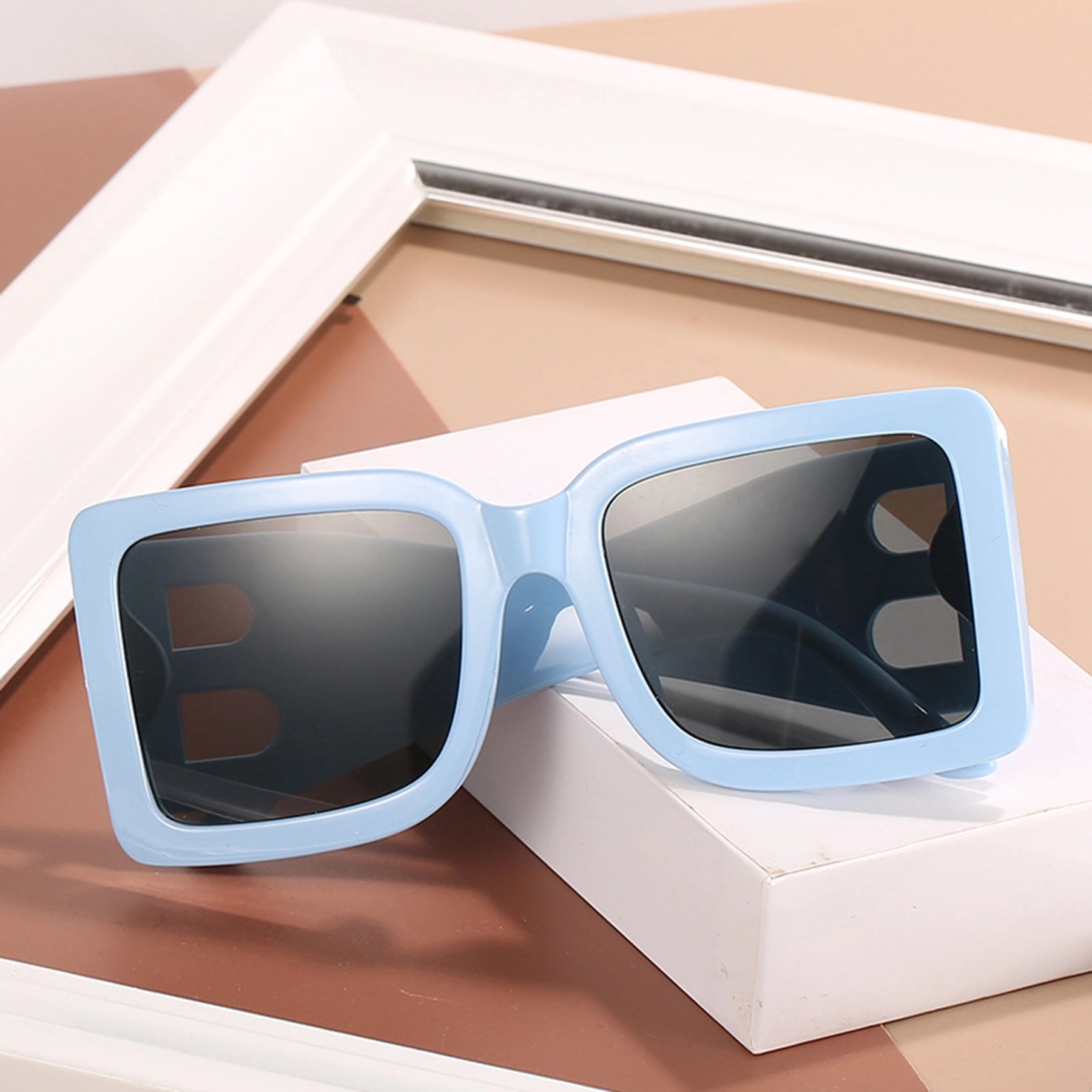 Oversized Big B Man Rectangle Sunglasses 5