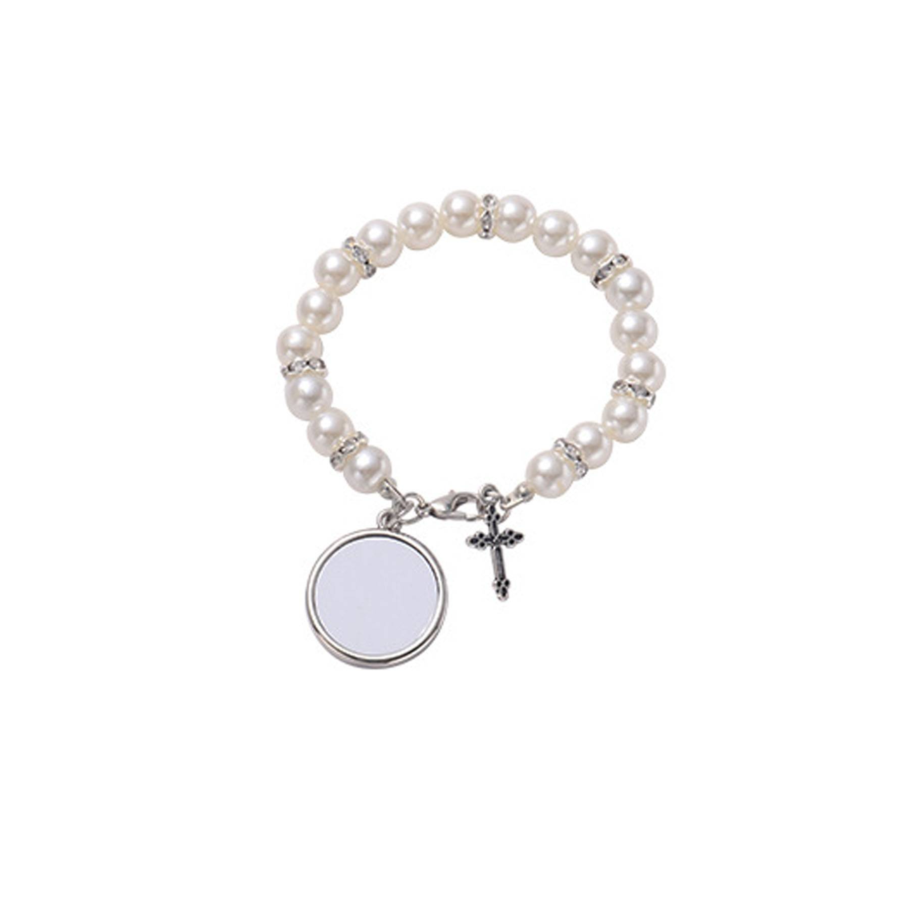 Heat Transfer Printed White Pearl Bracelet 12
