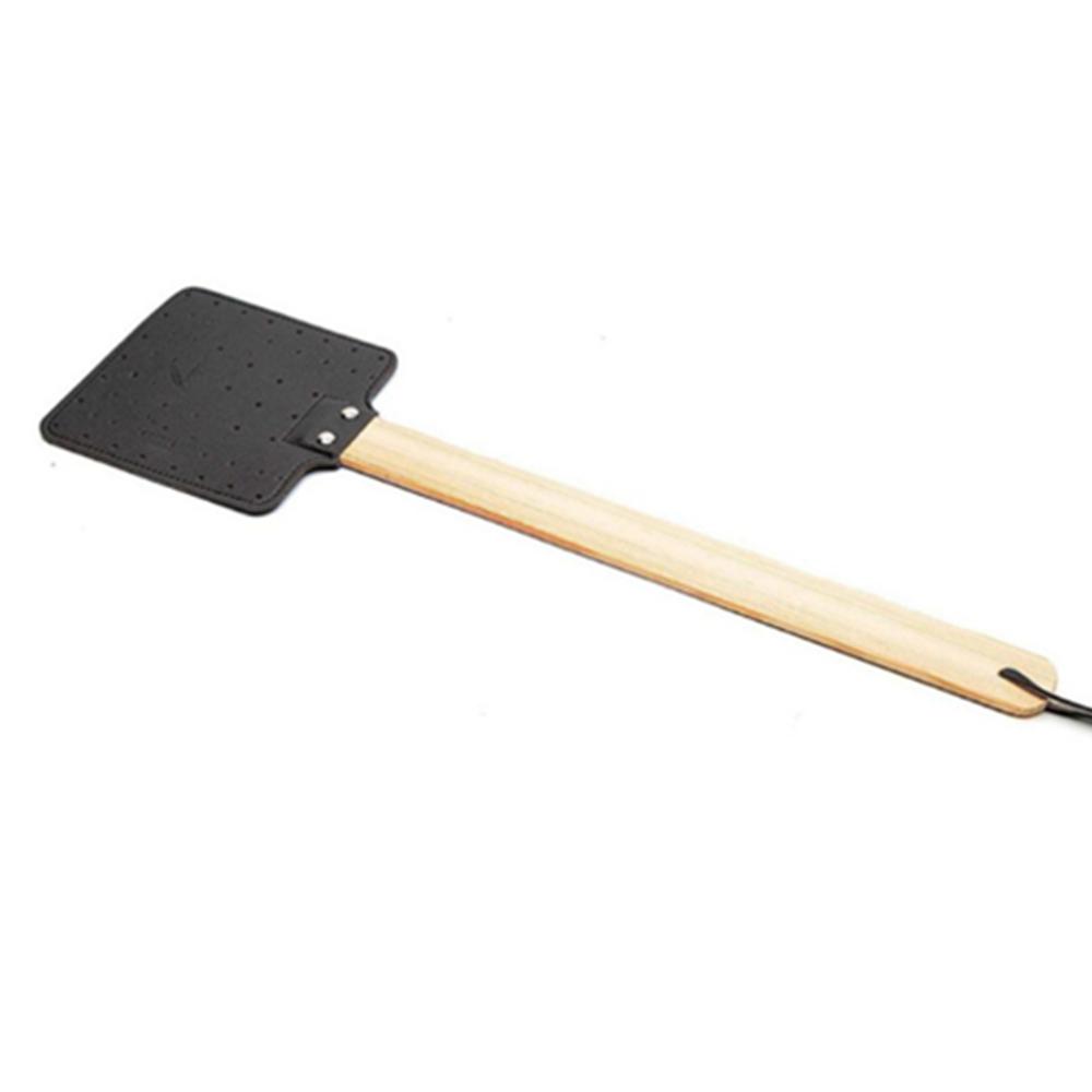 Leather Fly Swatter Mosquito Swatter With Wooden Handle 3