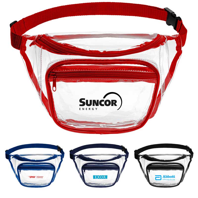 Two Pocket PVC Fanny Pack w/ Zipper 1