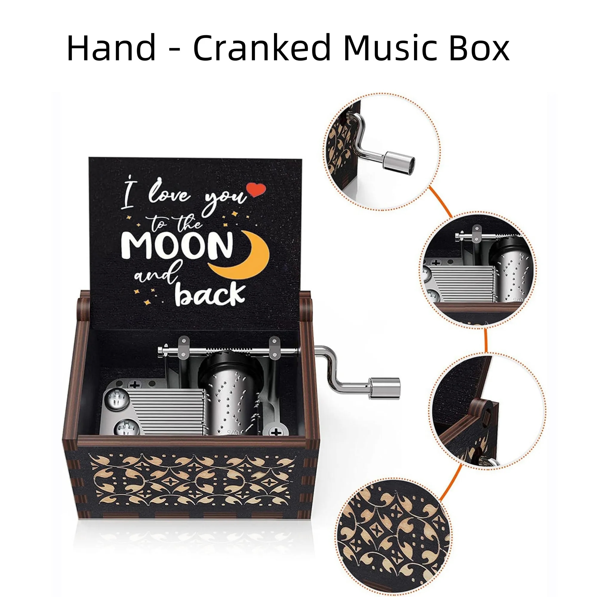 Wooden Hand - Crank Music Box Custom Logos Memorial Events 3
