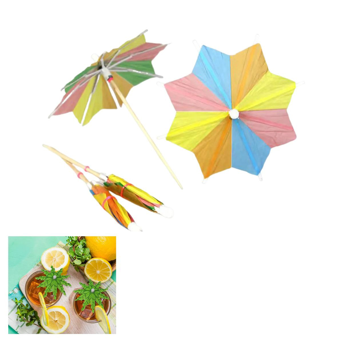 Paper Drink Umbrella Picks for Parties and Bars 2