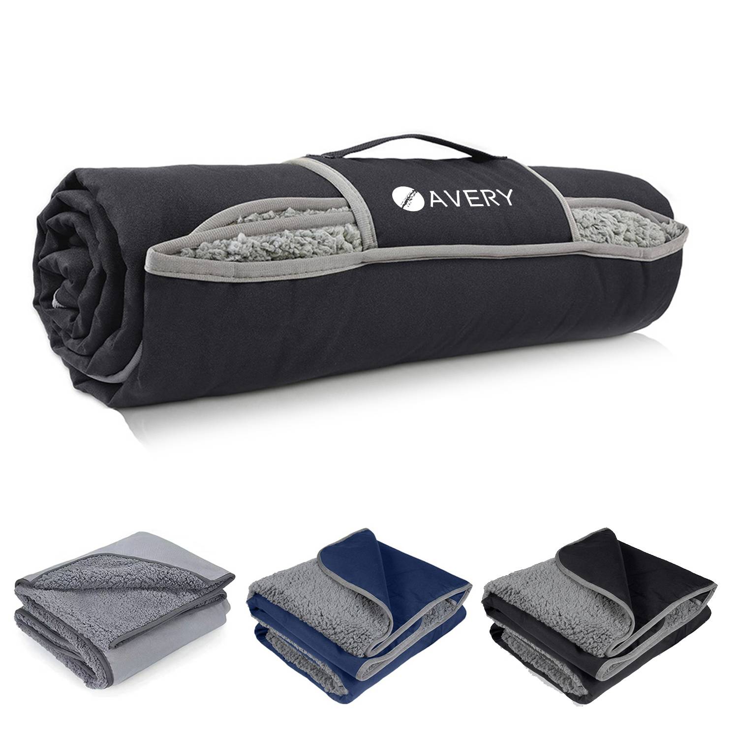 Customizable Waterproof Outdoor Blanketwith Sherpa Lining 2