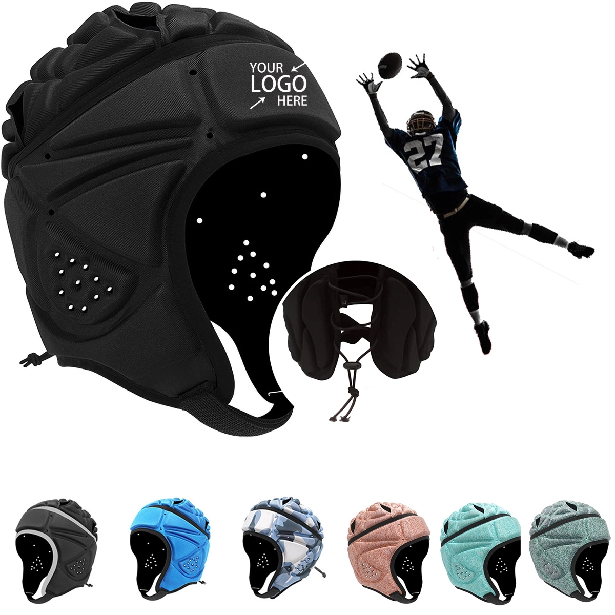Protective Helmet For Soft Shell Football 7