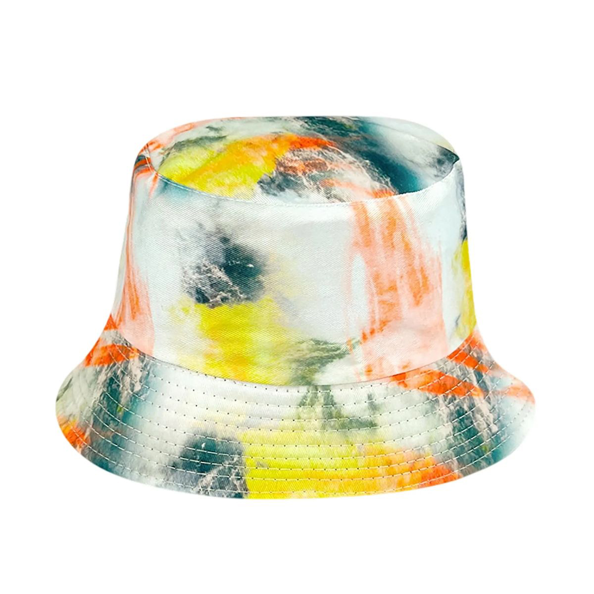 Plastic Tie Dye Hat with Foldable Double Sided Design 13