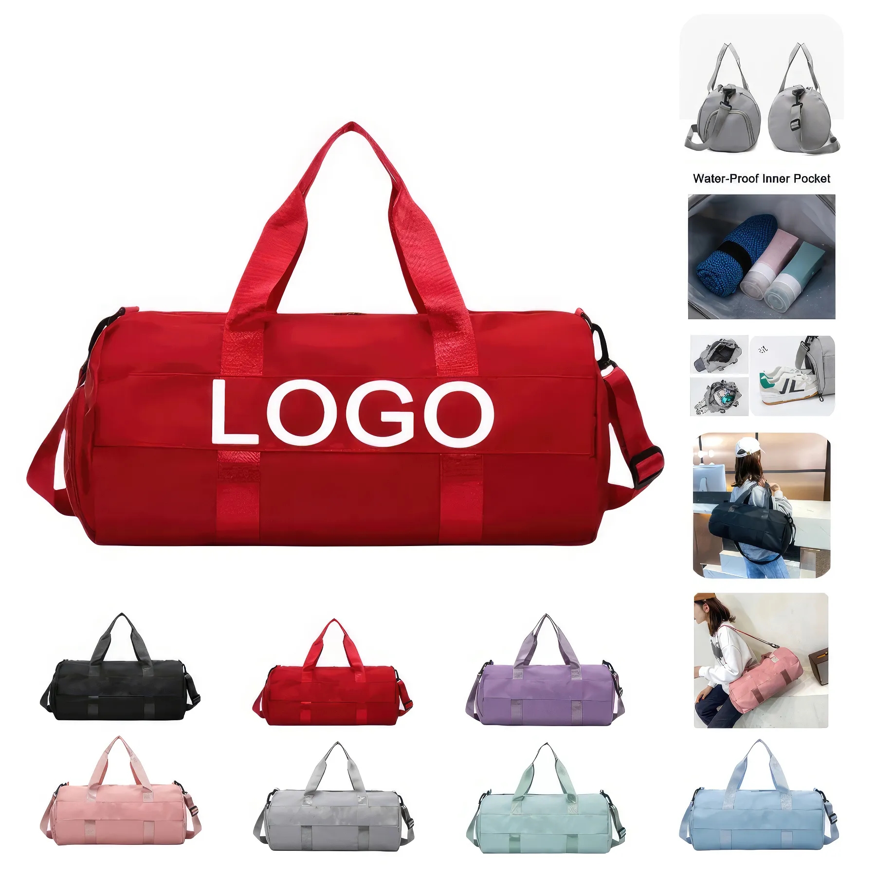 Travel Sports Tote Handbag & Yoga Gym Weekender Duffel Bag 3