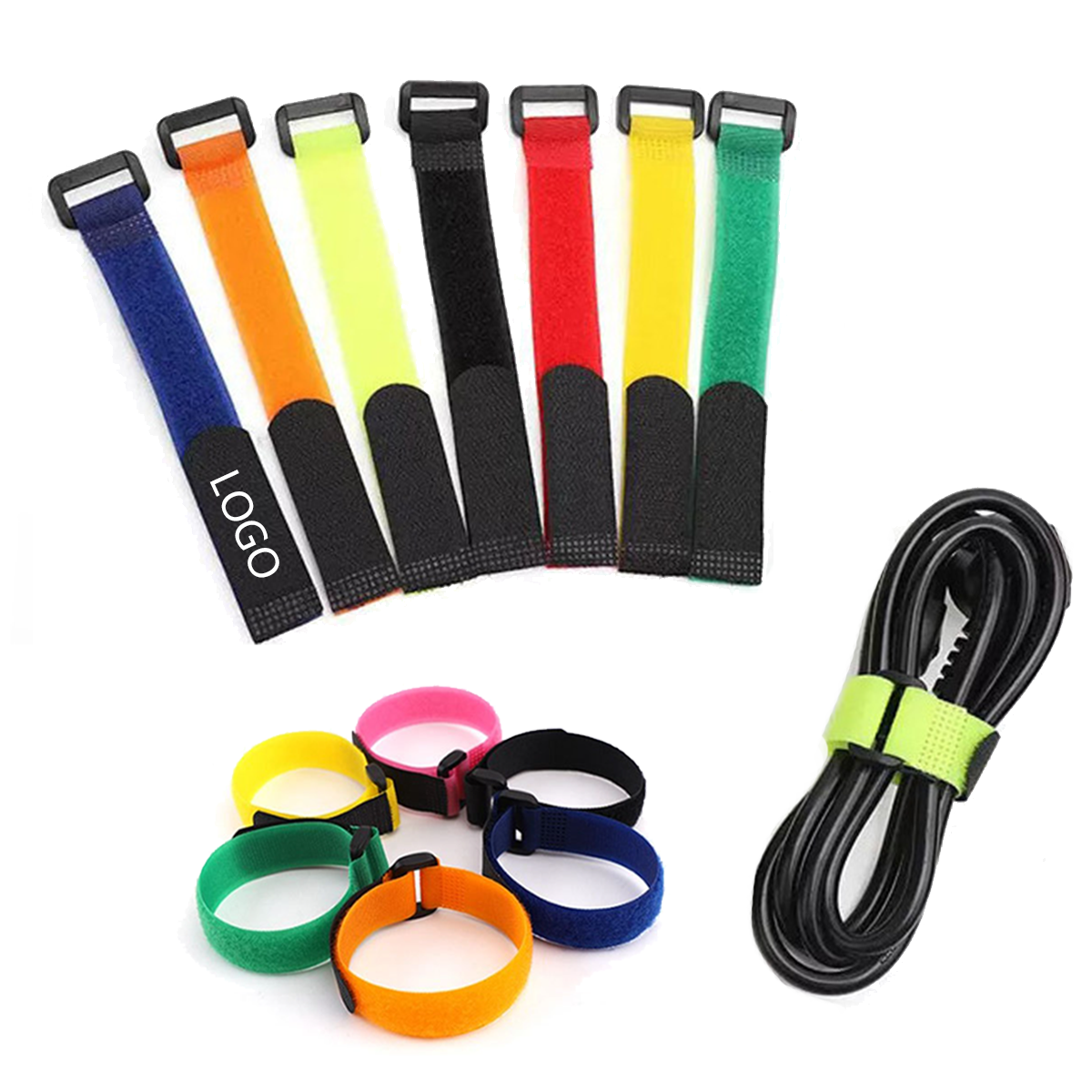 Colored Nylon Reverse Buckle Velcro Strap 3