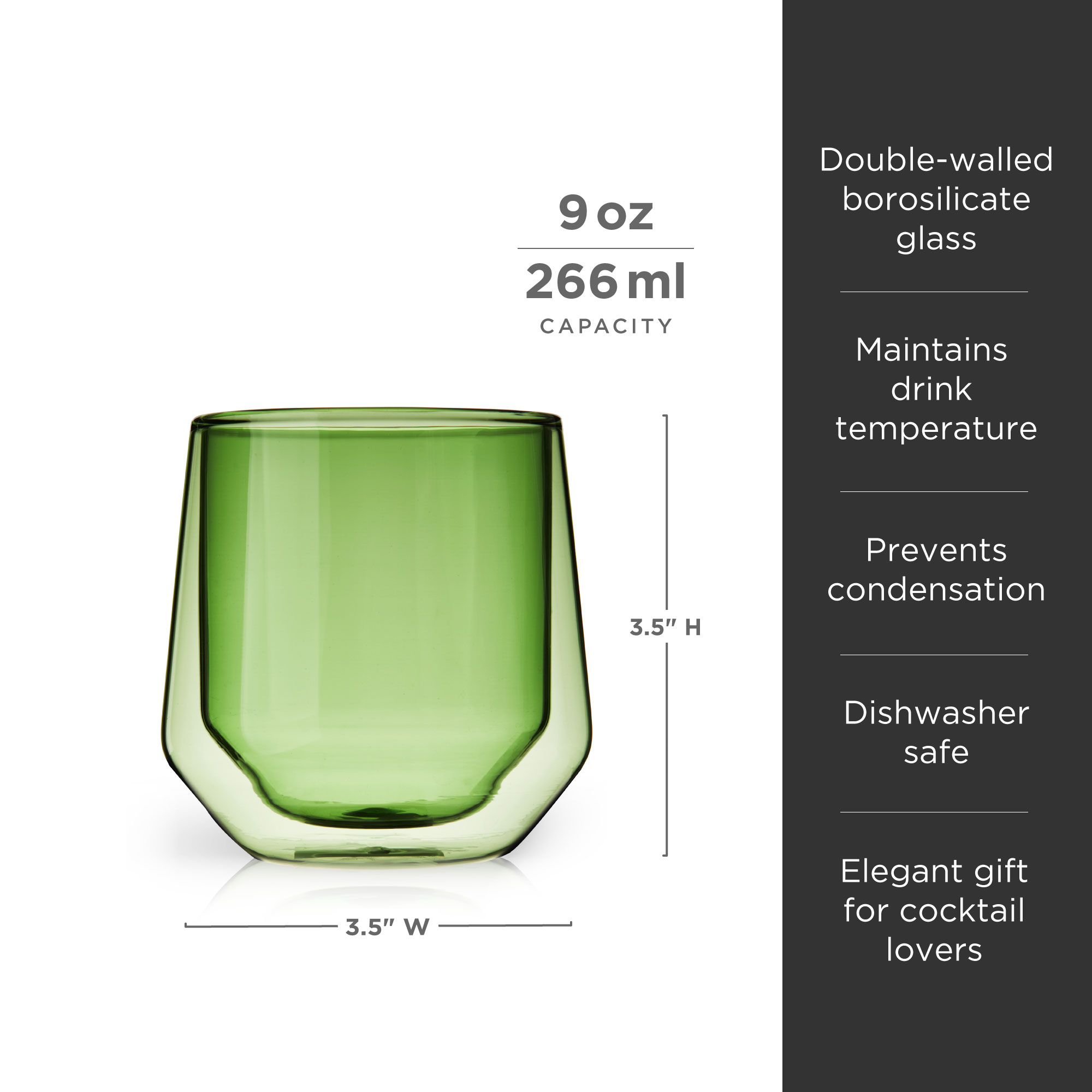 Viski® Double Walled Aurora Tumbler, set of 2 7
