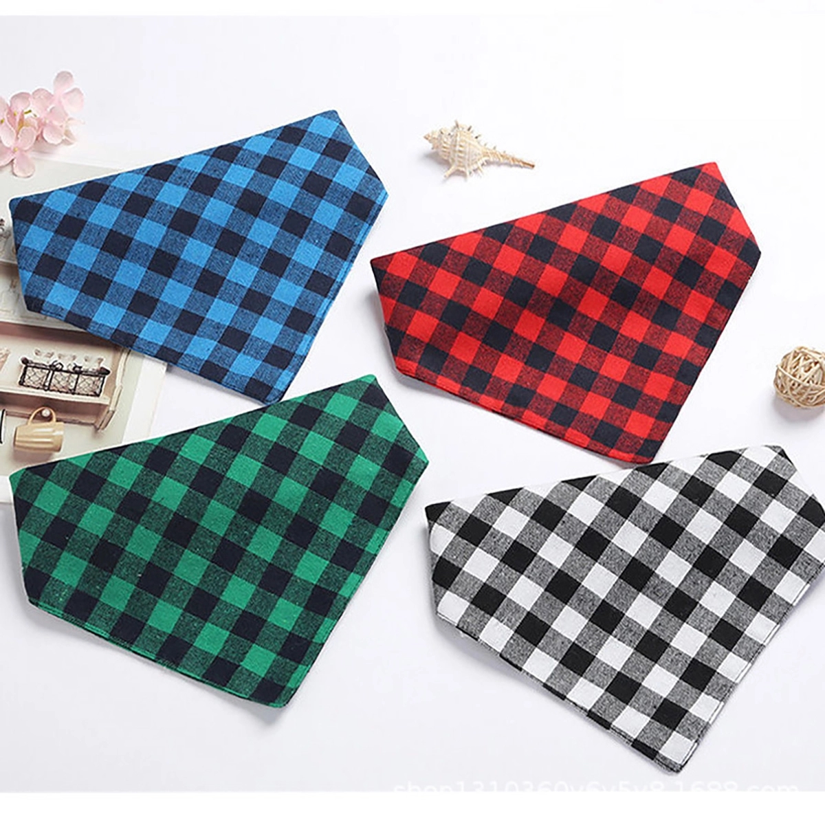 Plaid Dog Bandanas 3