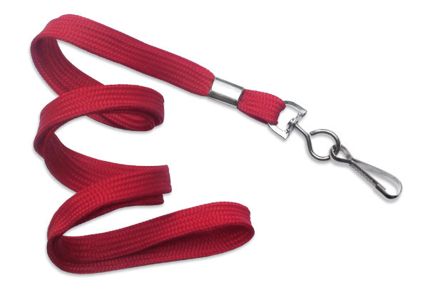 3/8" Blank Lanyard w/Swivel Hook (Red) 2