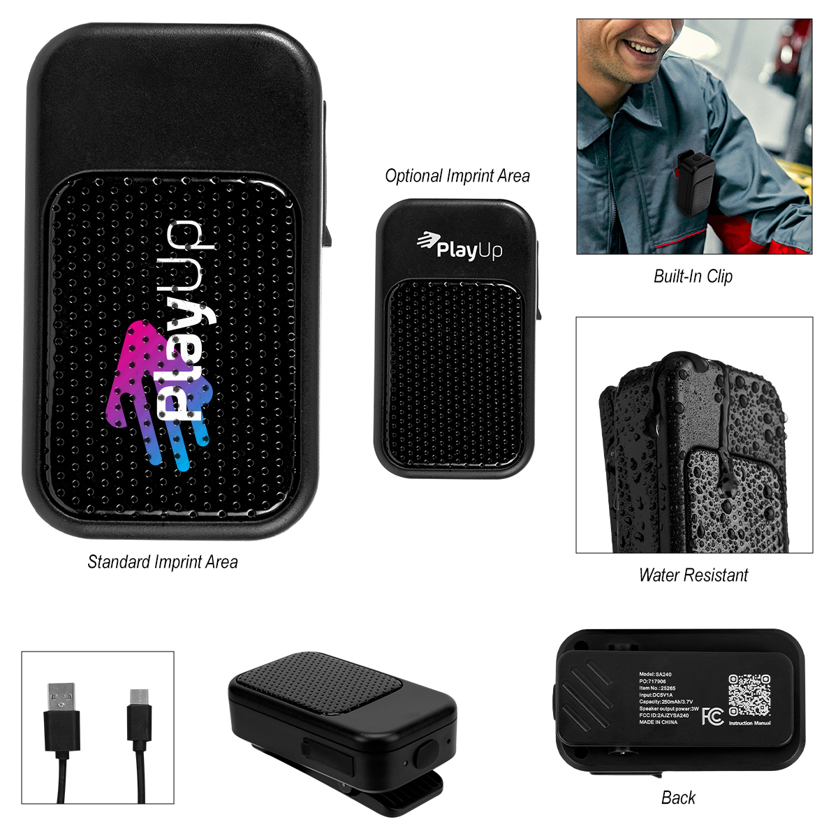 Clip-On Mini Mesh Front Speaker 10