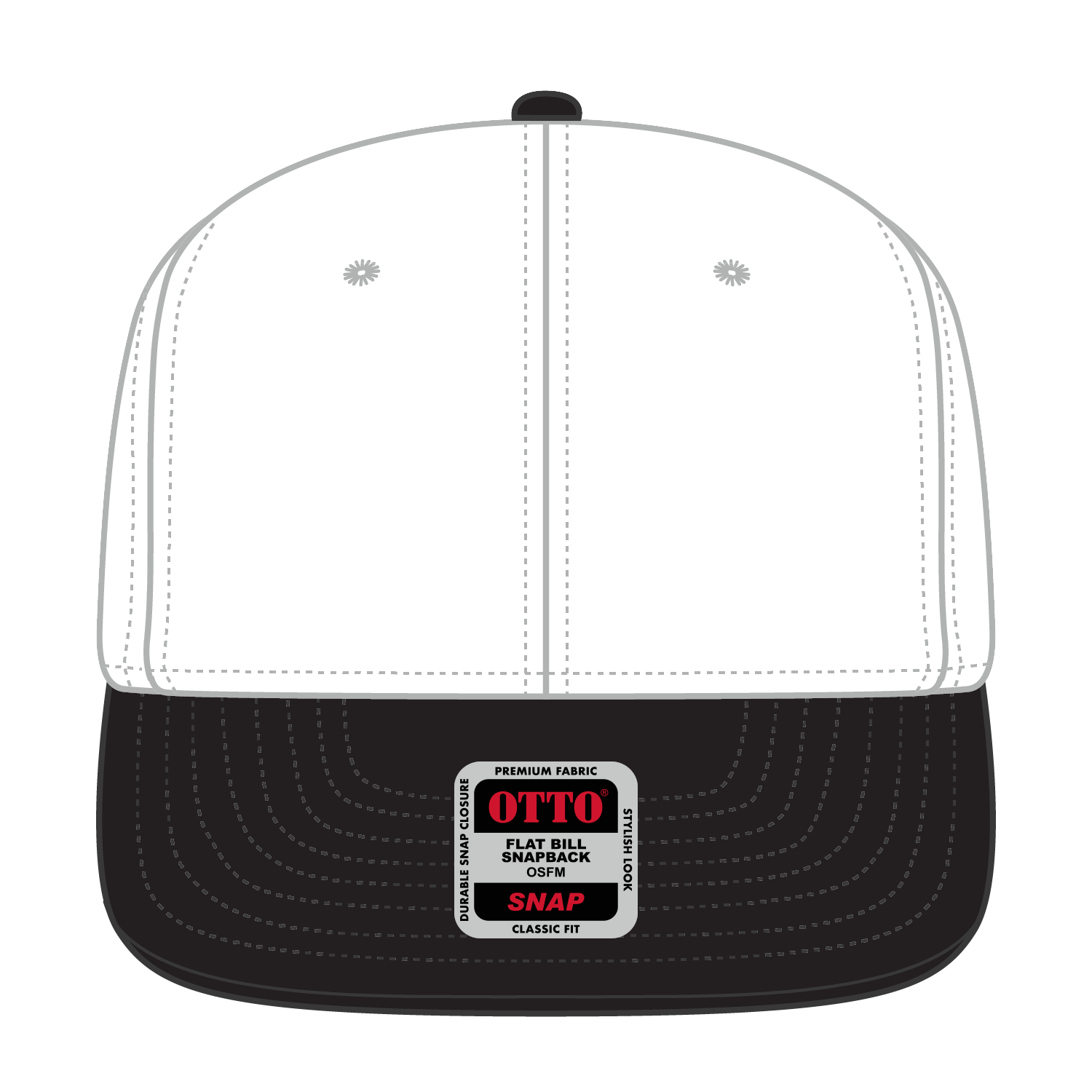 OTTO CAP® OTTO SNAP 6 Panel Pro Style Snapback Hat 129