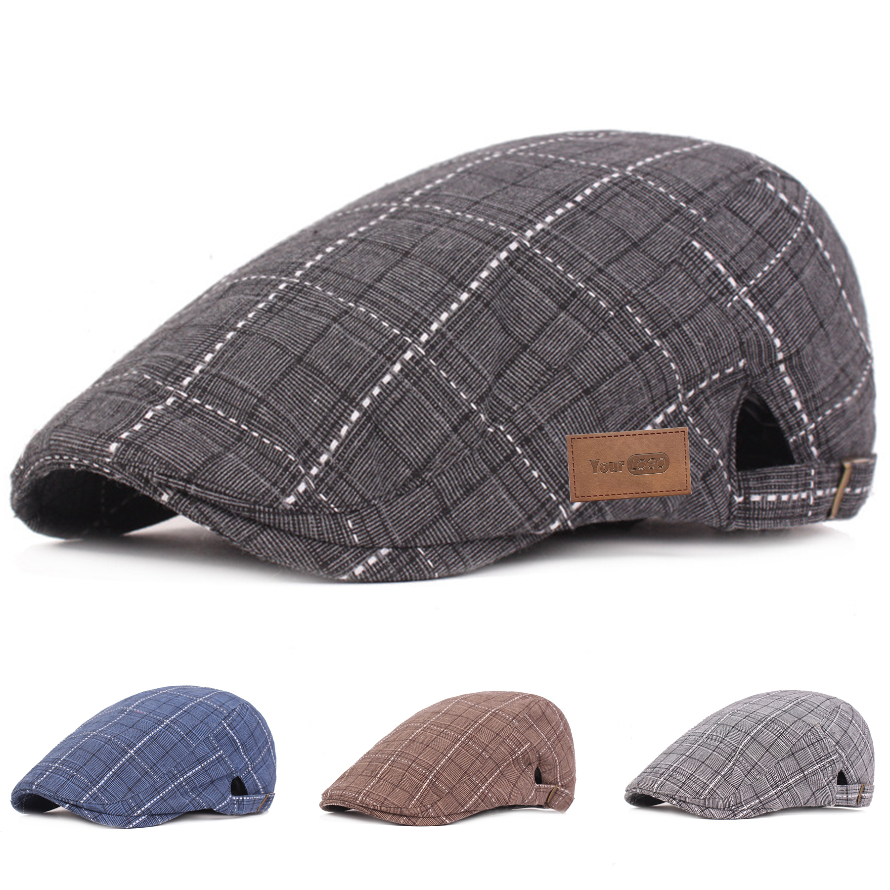 Men Flat Cap Newsboy Hat 7