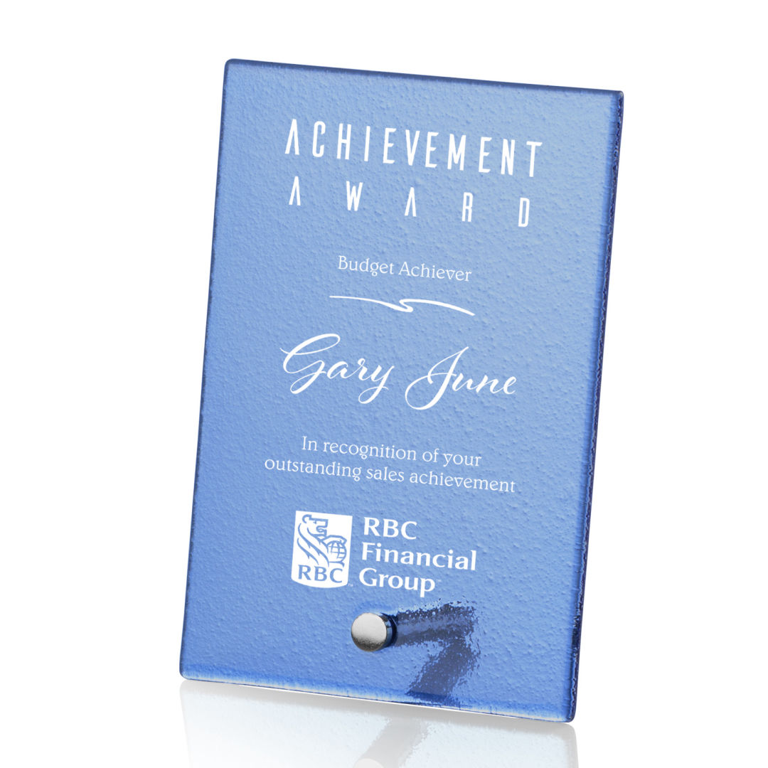 Atchison Blue Rectangle Award - Silver 9
