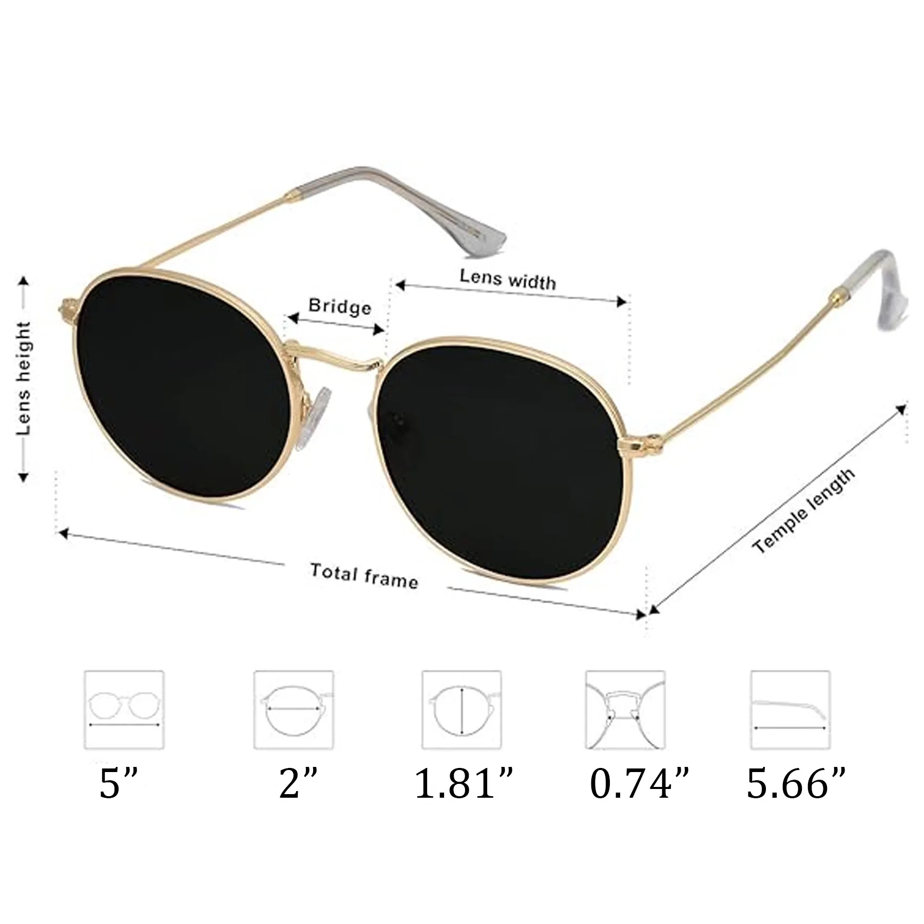 Small Round Polarized Sunglasses 2