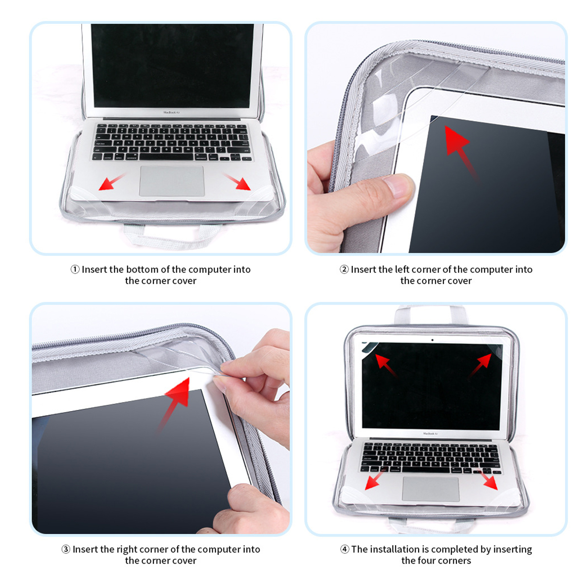 16" Laptop Sleeve with Handbag and Phone Stand 2