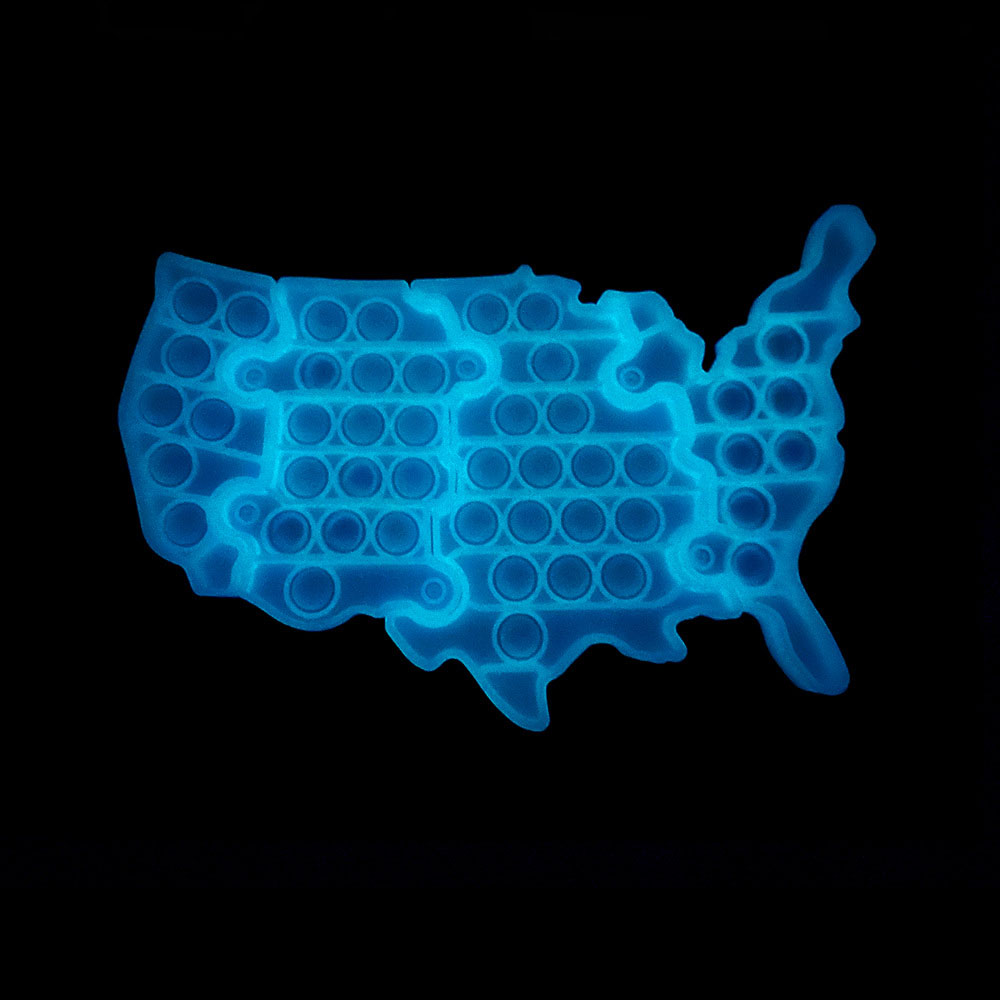 American Map Silicone Colorful Push Pop Bubbles Fidget Sensory Toy Autism Need 5