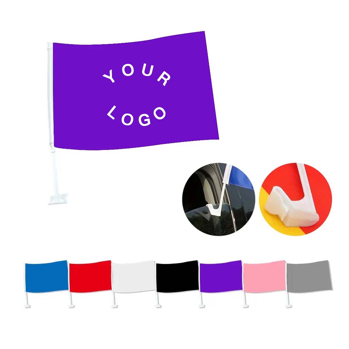 Durable Car Flag for Events and Promotions 3