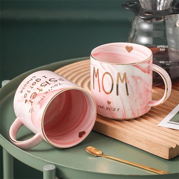 Ceramic marbled cup set 2