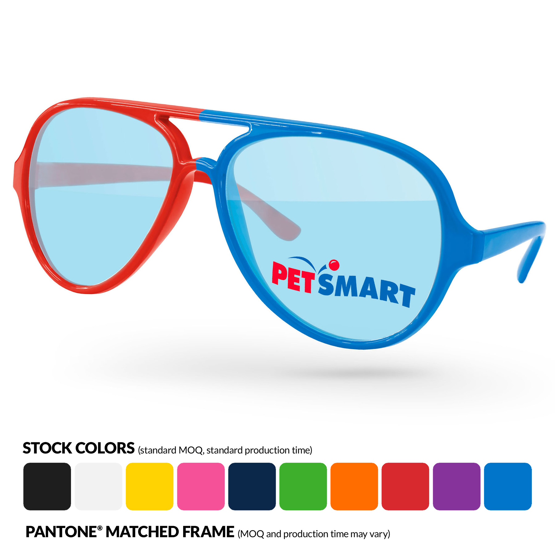 Split-Tone Aviator Sport Sunglasses 15