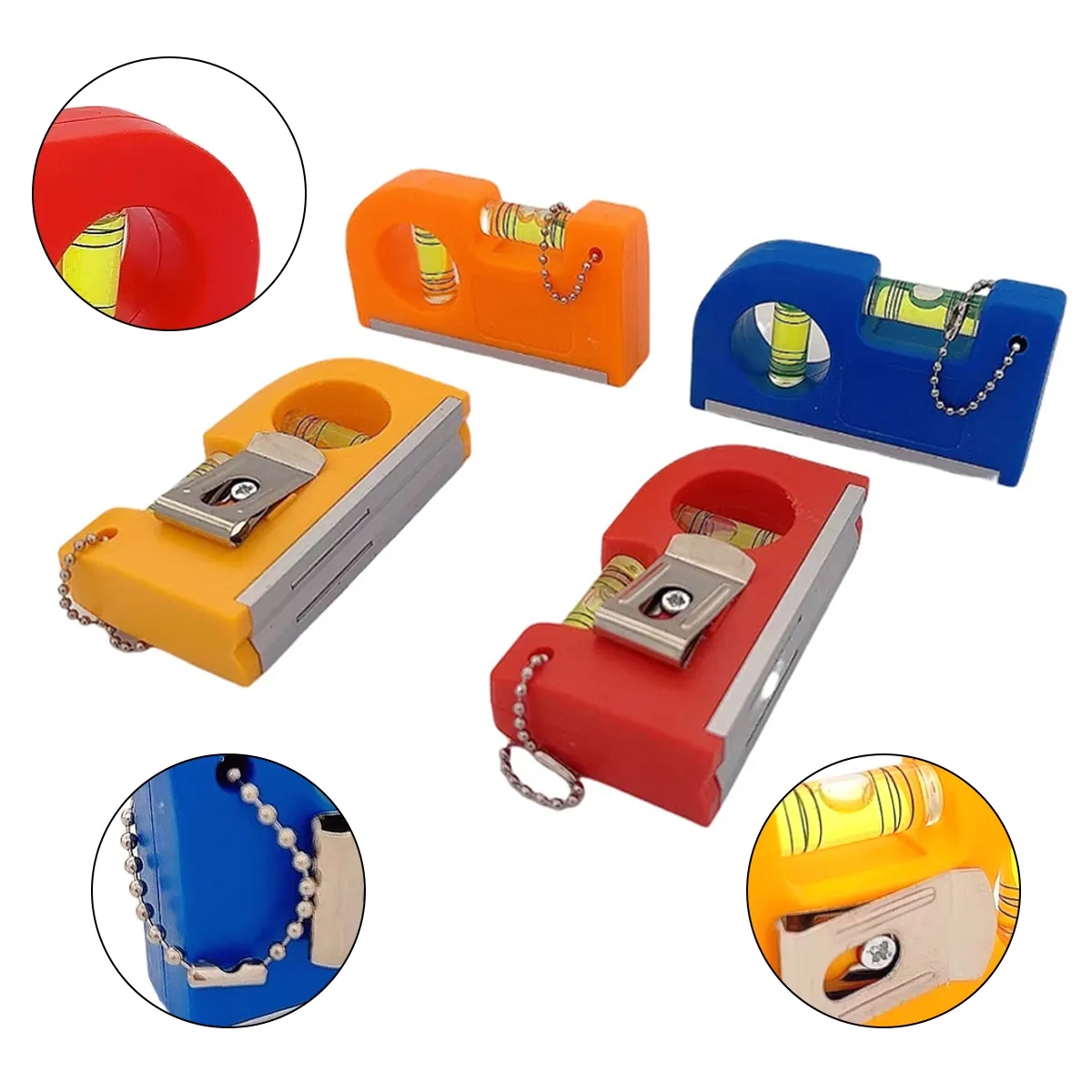 Mini Multi Tool Level With Pencil Sharpener And Keychain 4