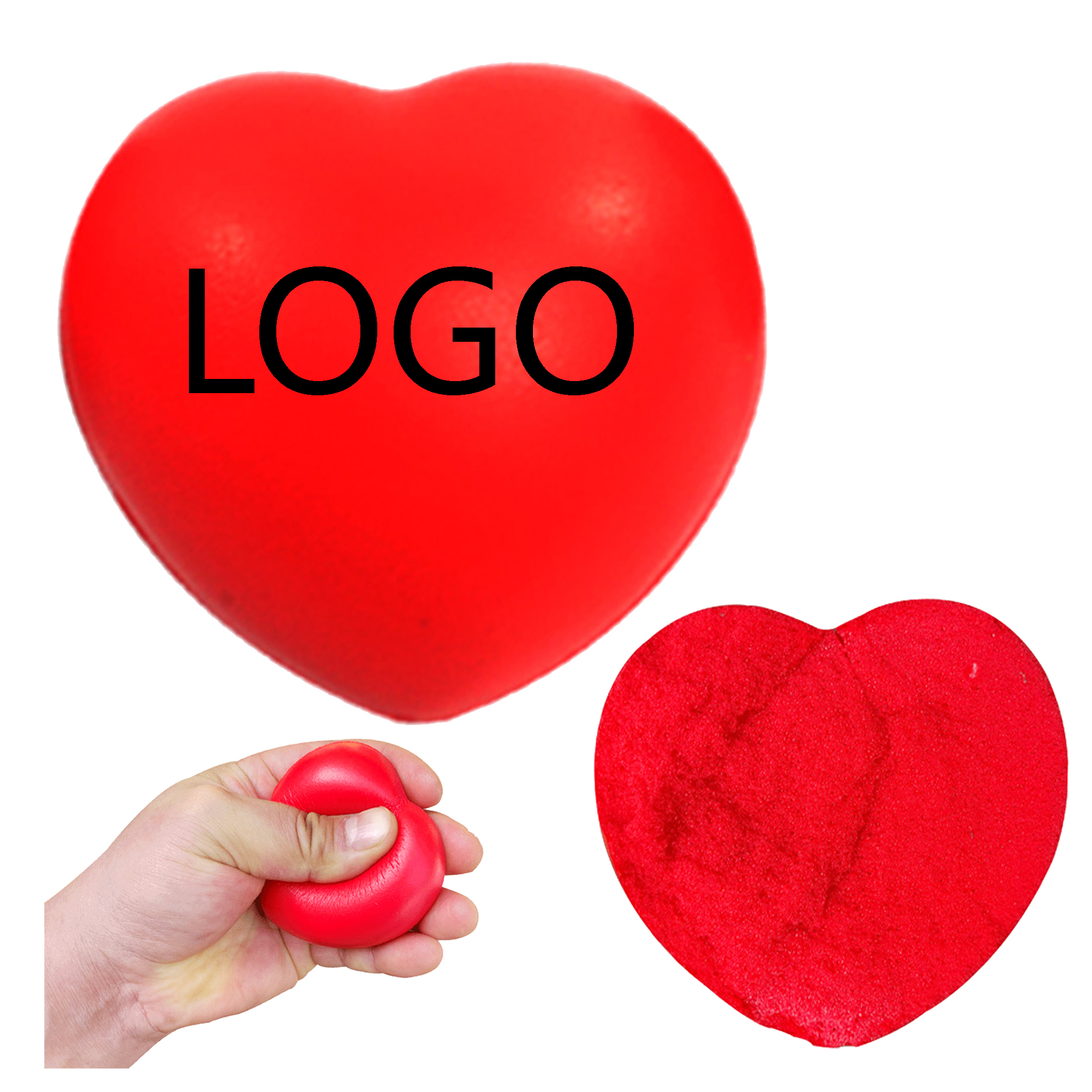 2.7"Heart Shaped PU Stress Ball 3