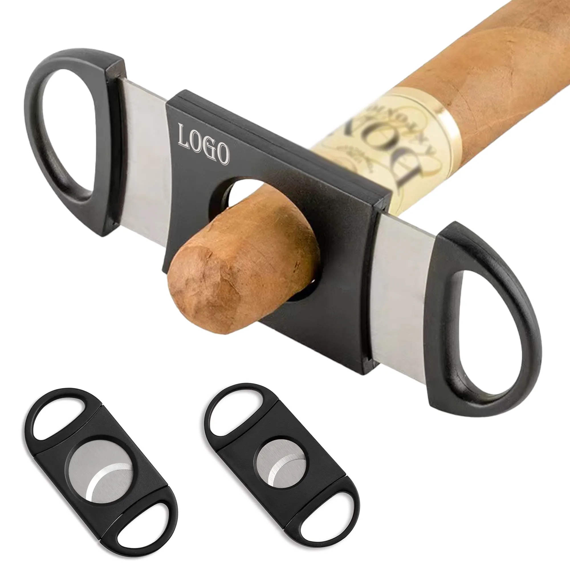 MOQ 50 Stainless Steel Double Blade Cigar Cutter 2