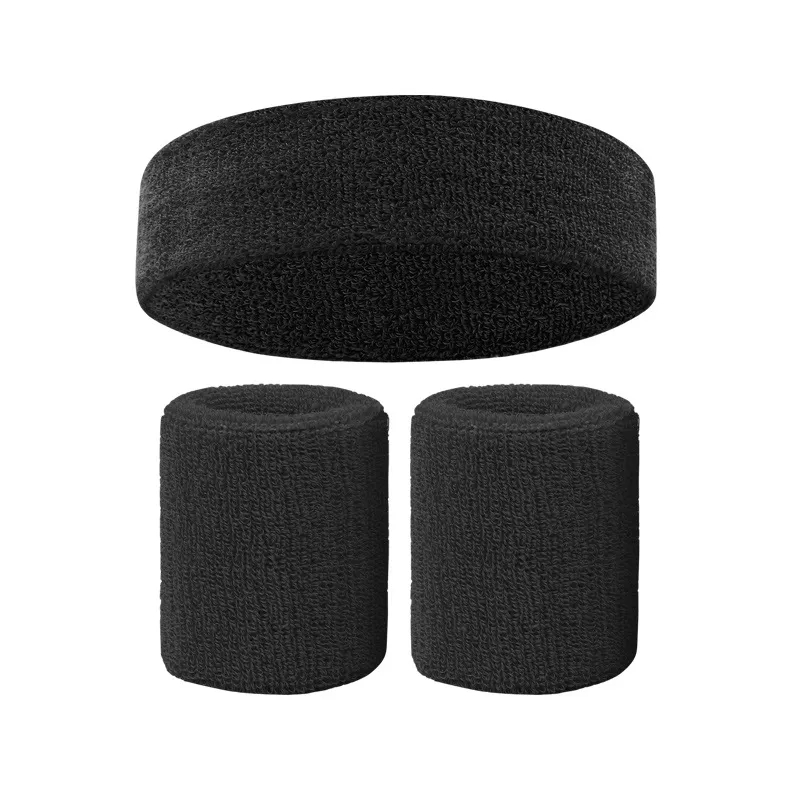 Sweatband Sports Headband Wristband Set 23
