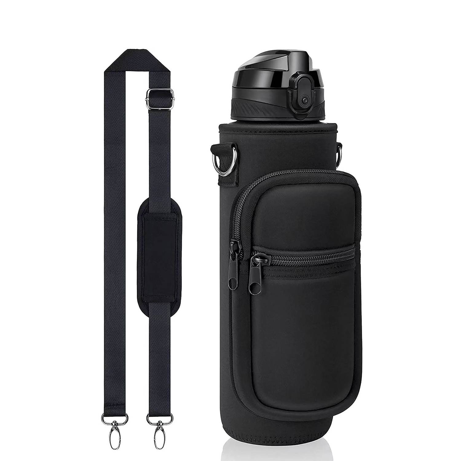32oz Neoprene Water Bottle Sling Bag w/ Phone Pocket 3
