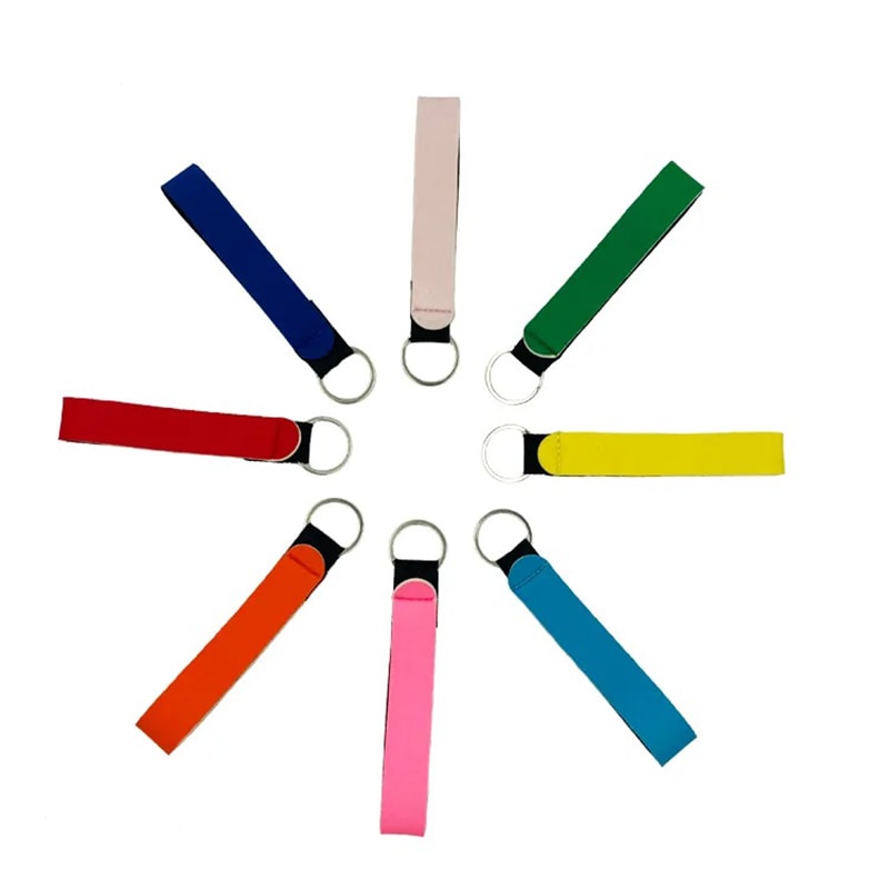 Custom Neoprene Wristband Keychains 3