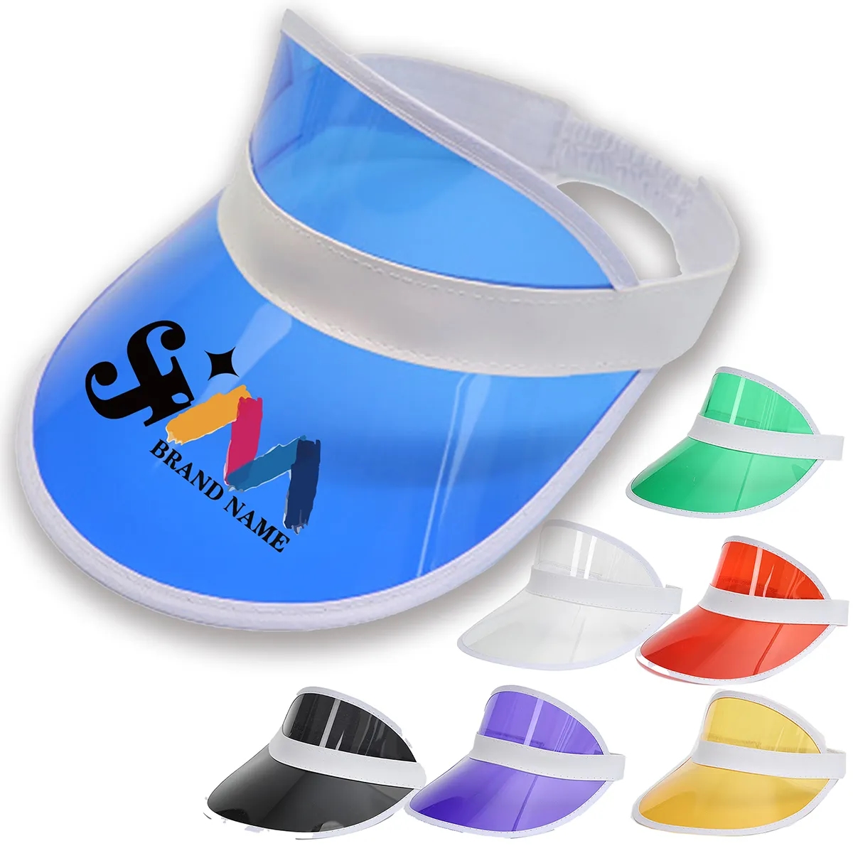 Unisex Outdoor PVC Clear Travel Sun Visor Hats 2