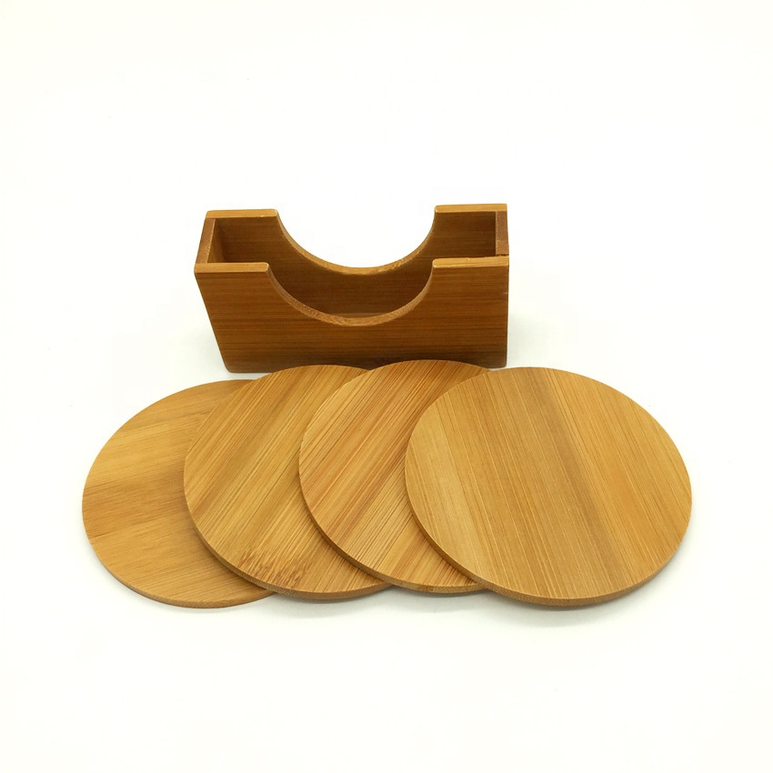 Round Wooden Coaster Set 5