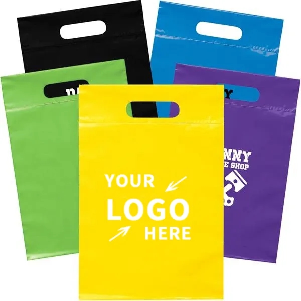 Die Cut Fold-Over Reinforced Handles Plastic Bag 6