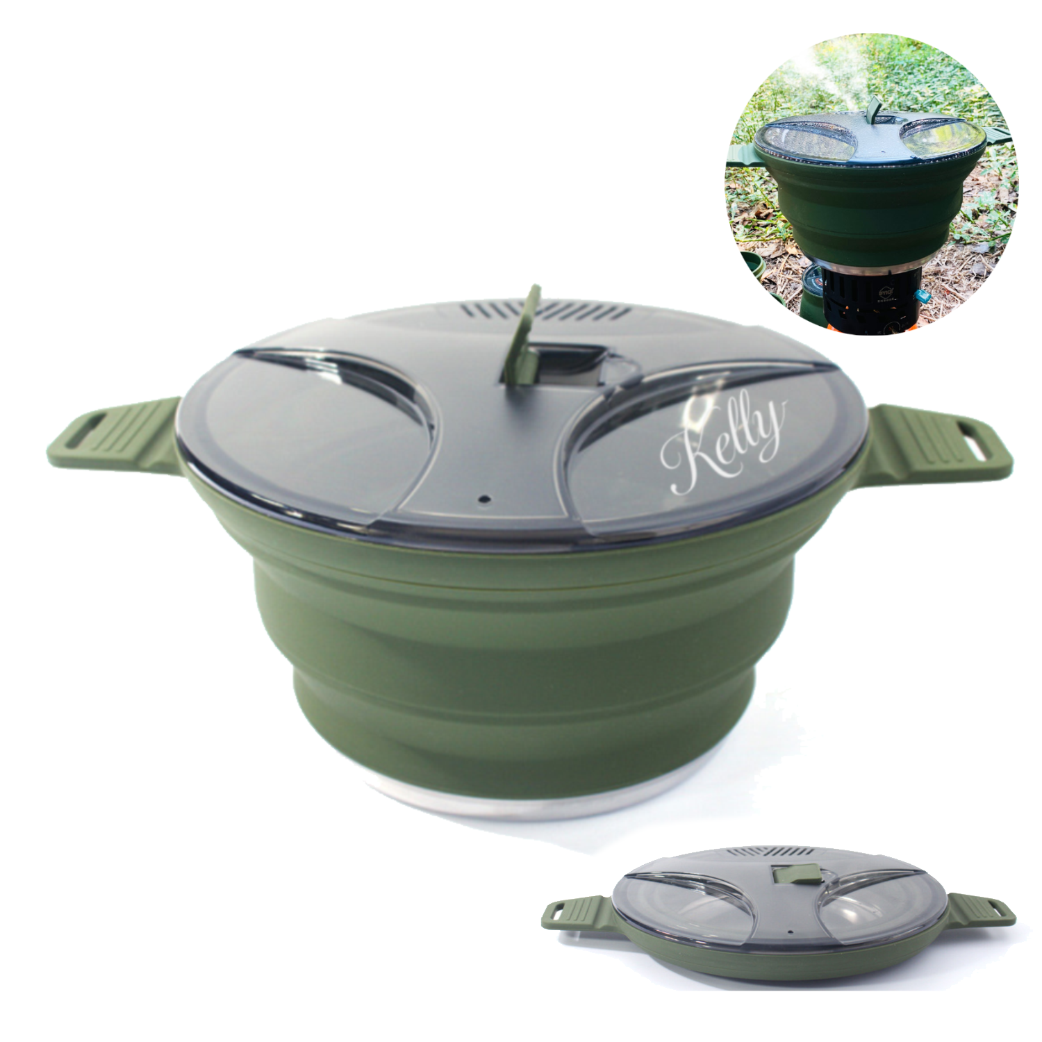 85oz Silicone Folding Camping Pot 6
