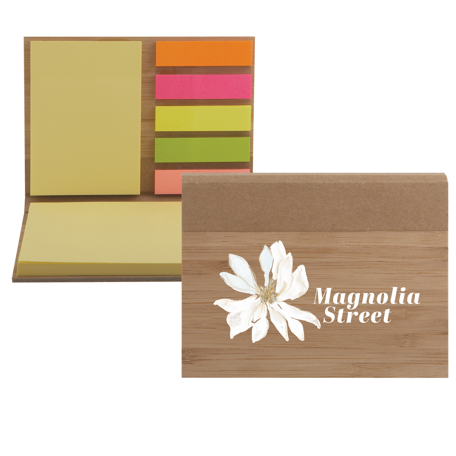 Bamboo Sticky Notepad (Full Color Imprint) 1