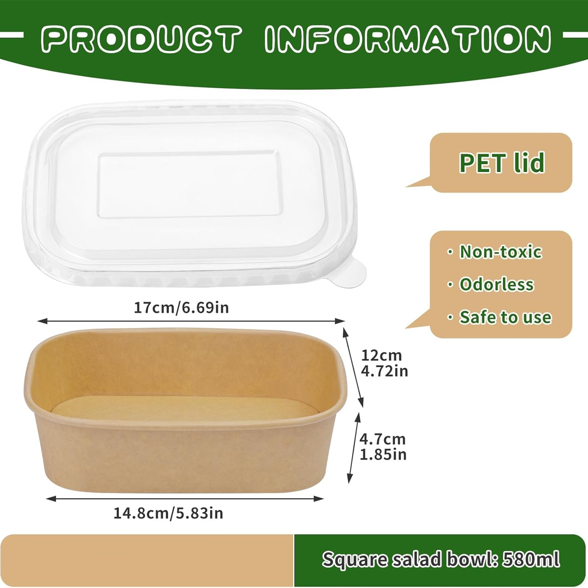 19 oz Disposable Paper Salad Containers 4