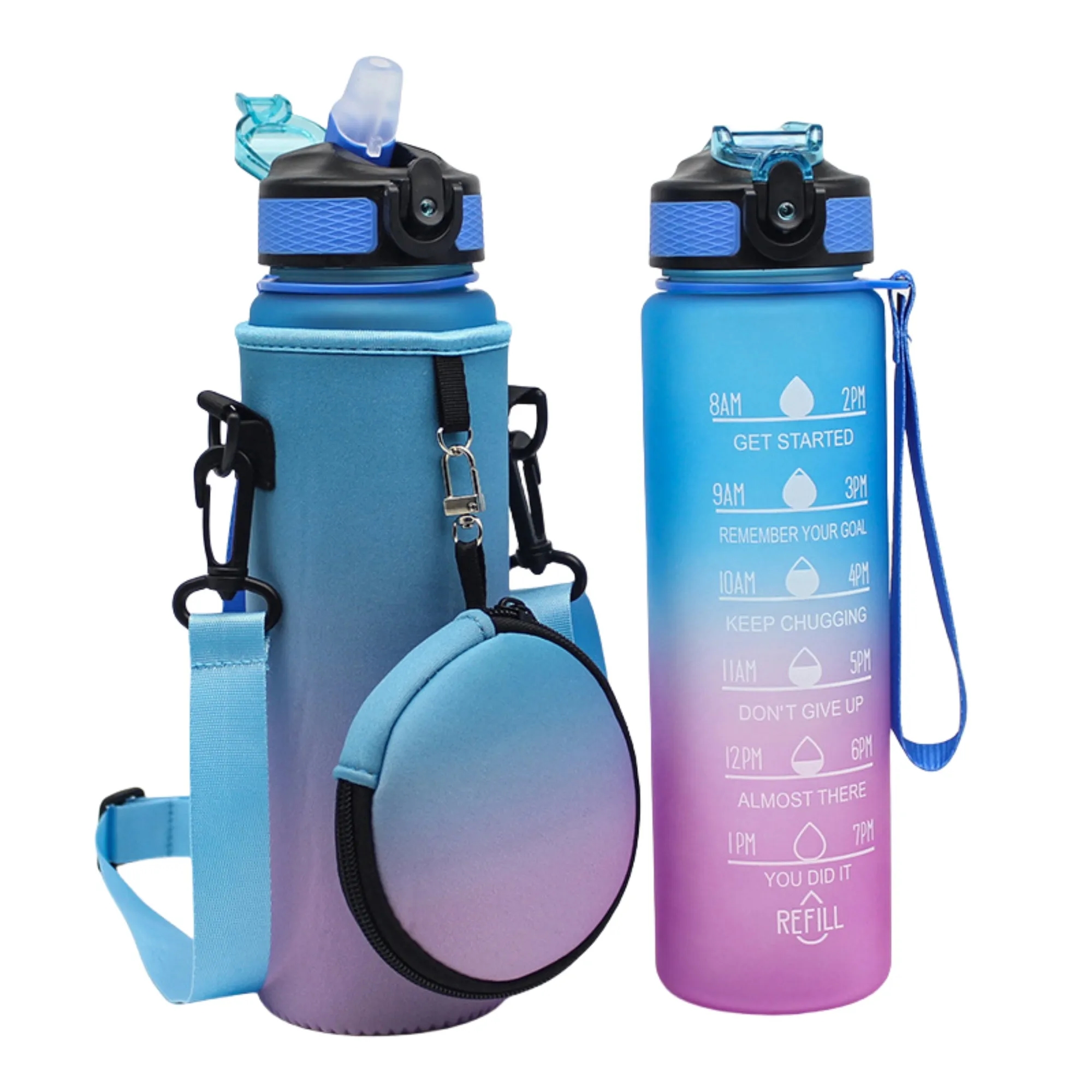 Neoprene Water Bottle Sleeve With Pouch 15