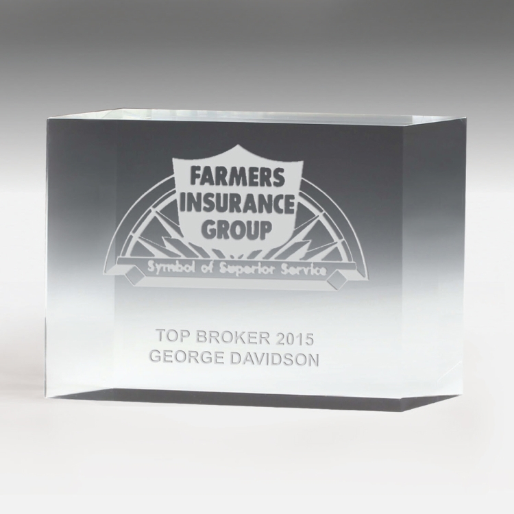 1 1/4" Thick Freestanding Acrylic Awards 1