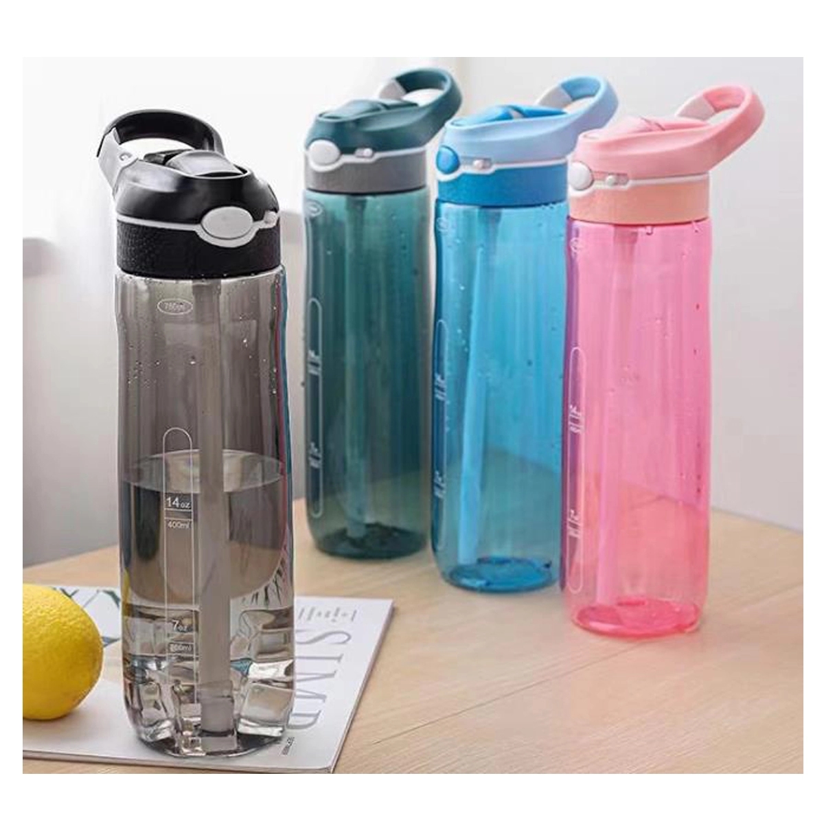 BPA-Free Plastic Water Bottle with Scuba Lid 2