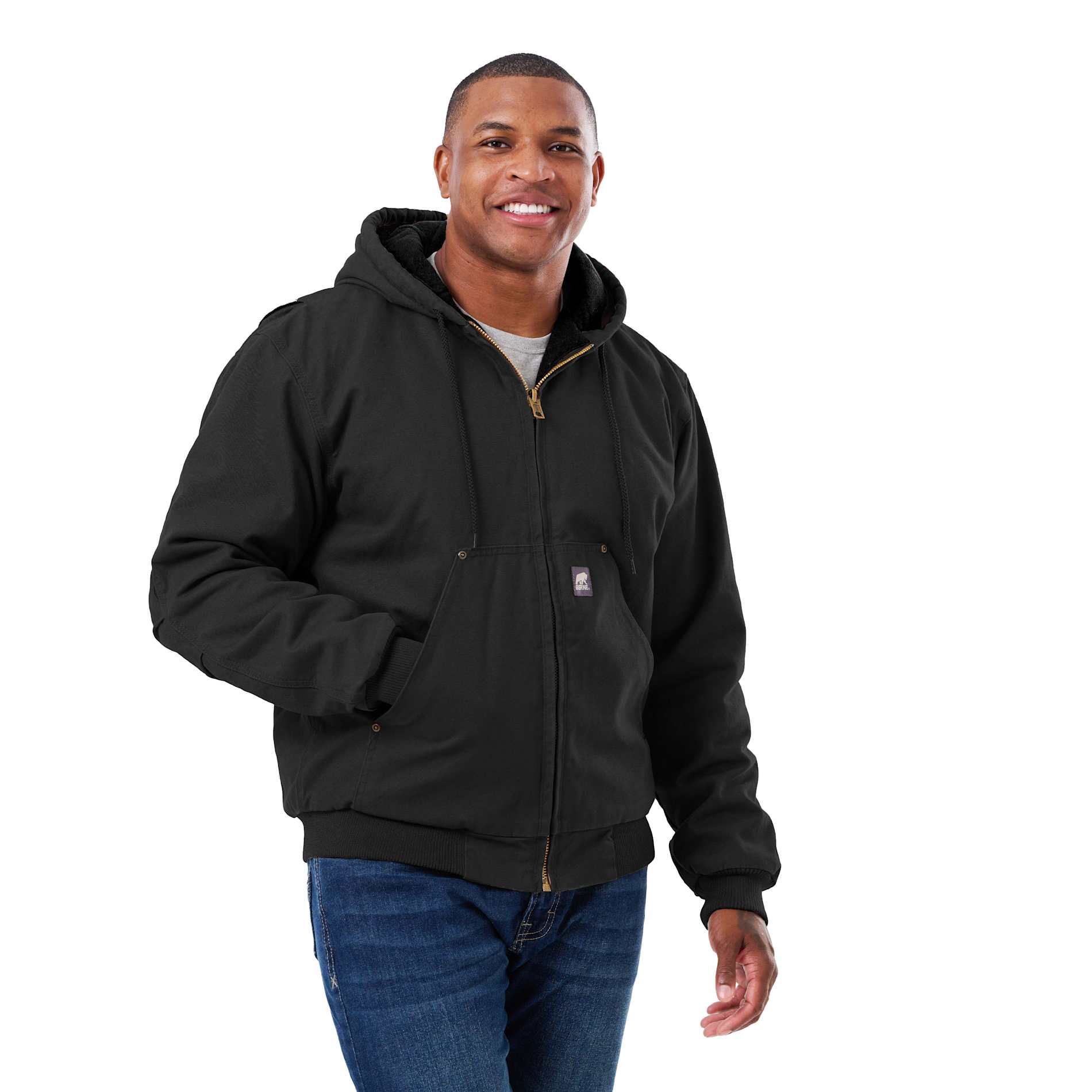Berne Heartland Washed Duck Hooded Work Jacket