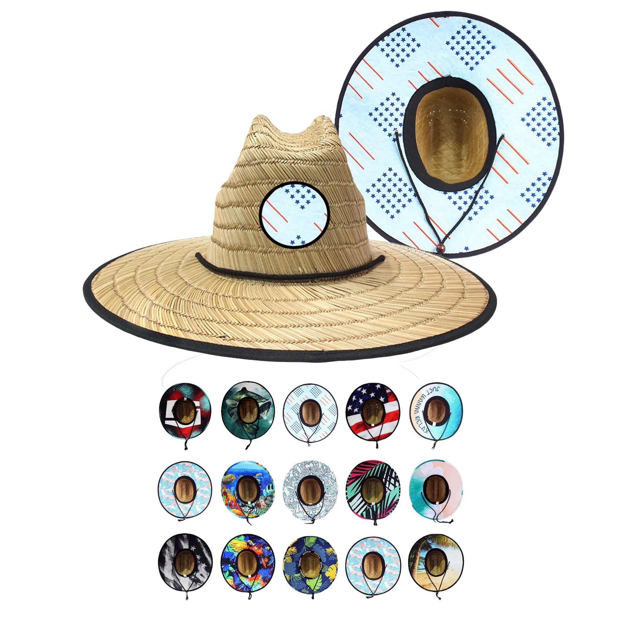 A Straw Sunshade Hat MOQ 50PCS 2