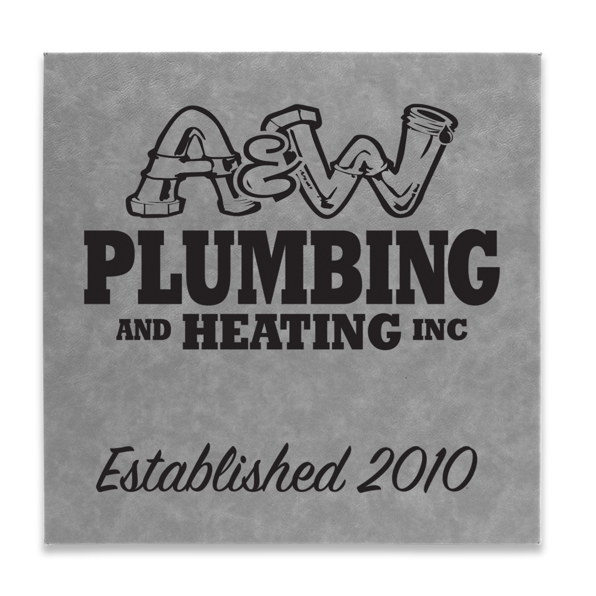 Laser Engraved Leatherette Wall Decor & Plaque (14"x14") 1