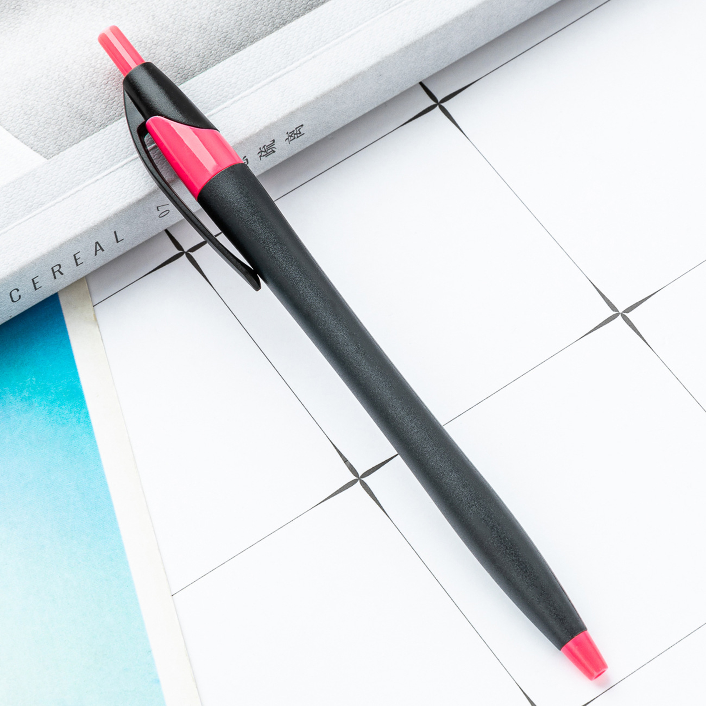 Plastic Matte Multi-Color Press Ballpoint Pen 3
