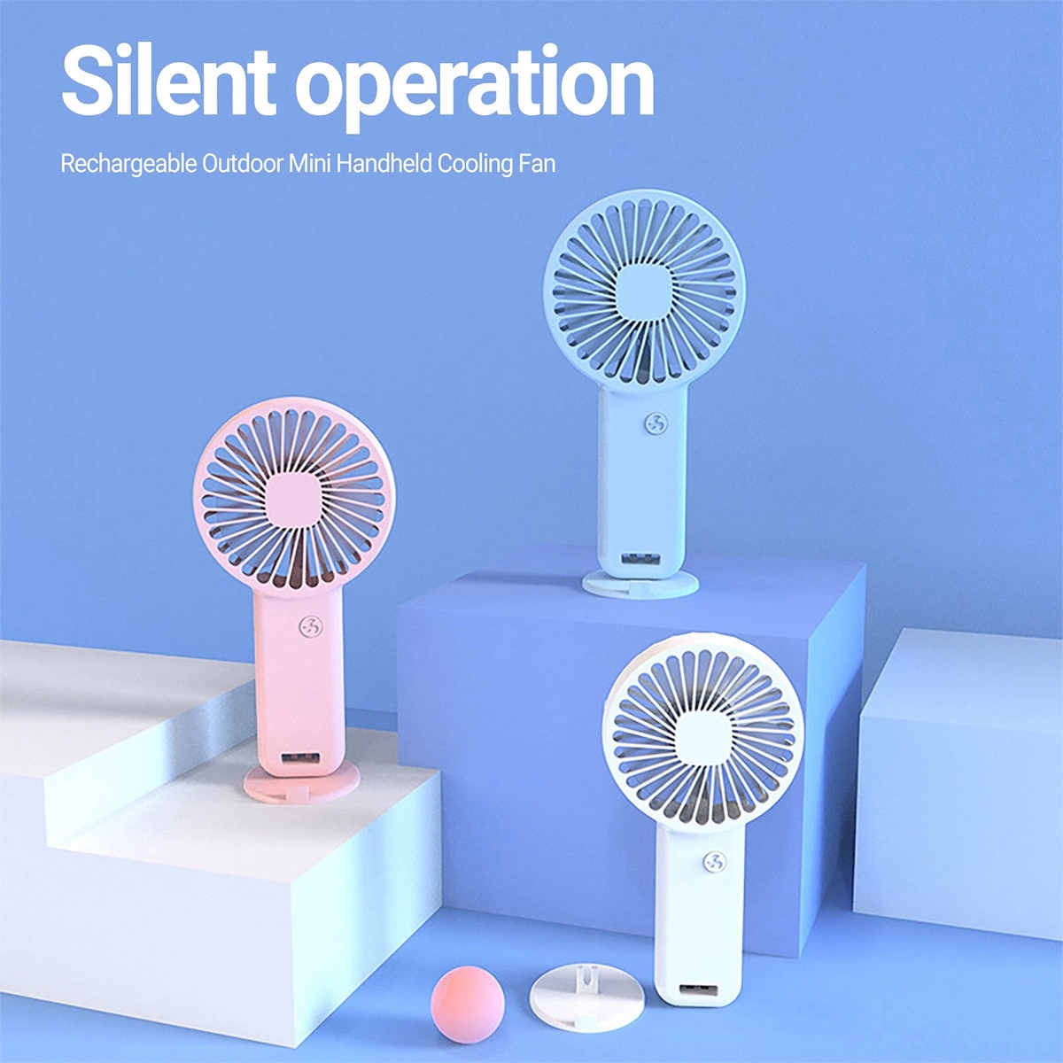 3 Speeds Mini Usb MuteProtable Pocket Handheld Travel Fan 8